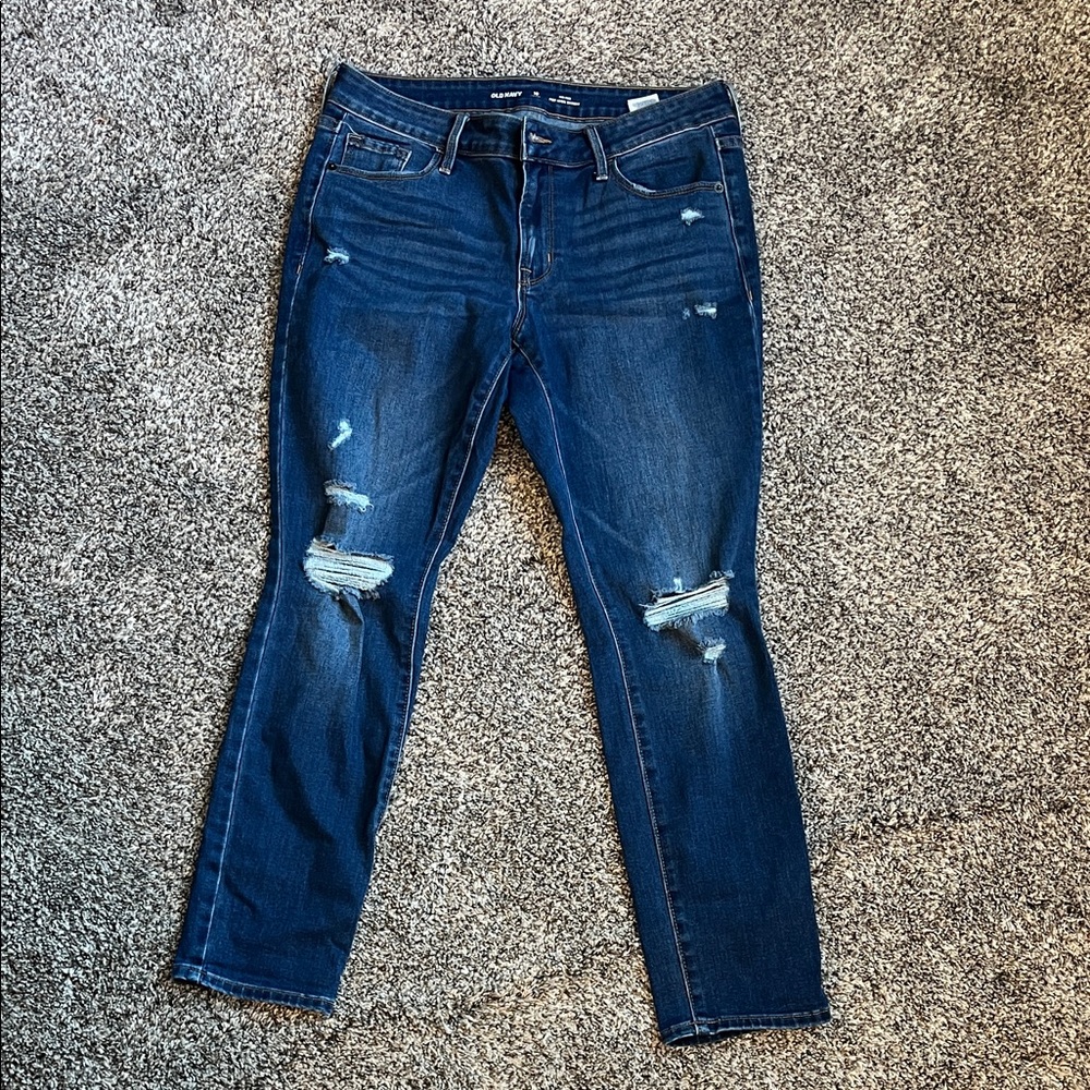 Distressed Blue Women's Jeans